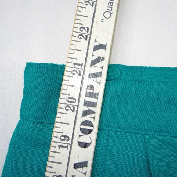 Sag Harbor Vintage Teal Green Blazer and Pleated Shorts Set Womens Large 90s - Picture 12 of 13
